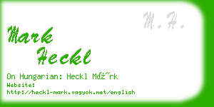 mark heckl business card